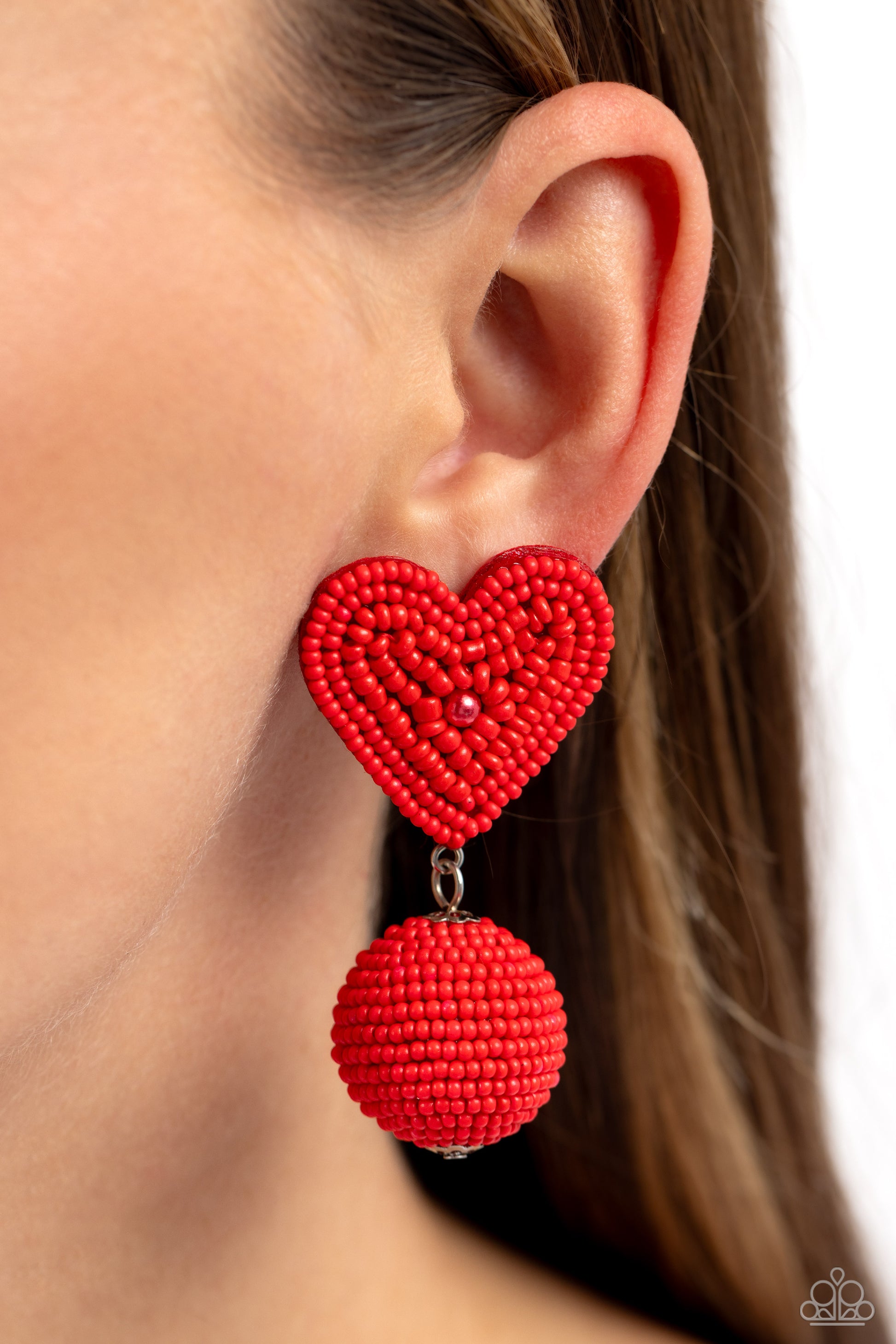 Spherical Sweethearts - Red Earring - Paparazzi - Dare2bdazzlin N Jewelry