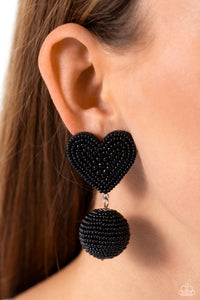 Spherical Sweethearts - Black Earring Paparazzi - Dare2bdazzlin N Jewelry