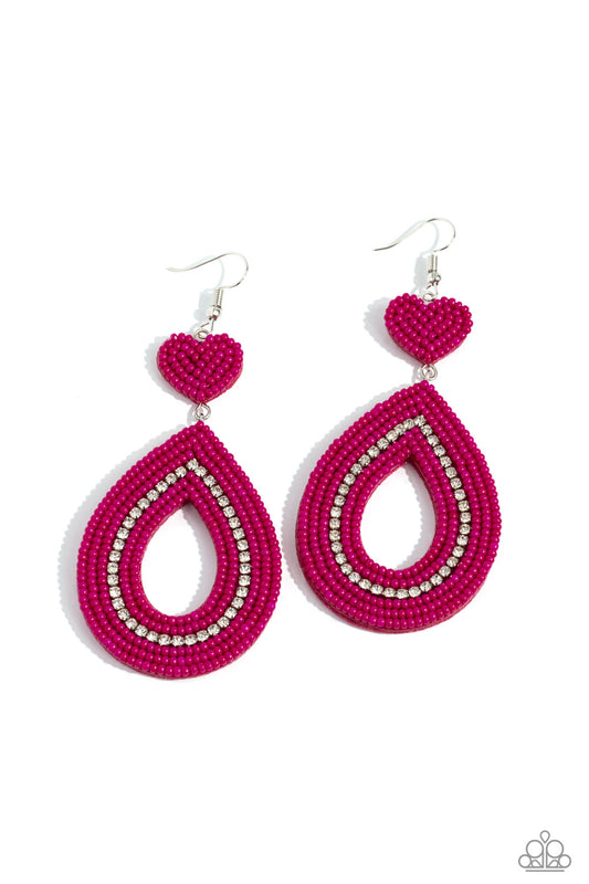 Now SEED Here - Pink Earring - Paparazzi - Dare2bdazzlin N Jewelry