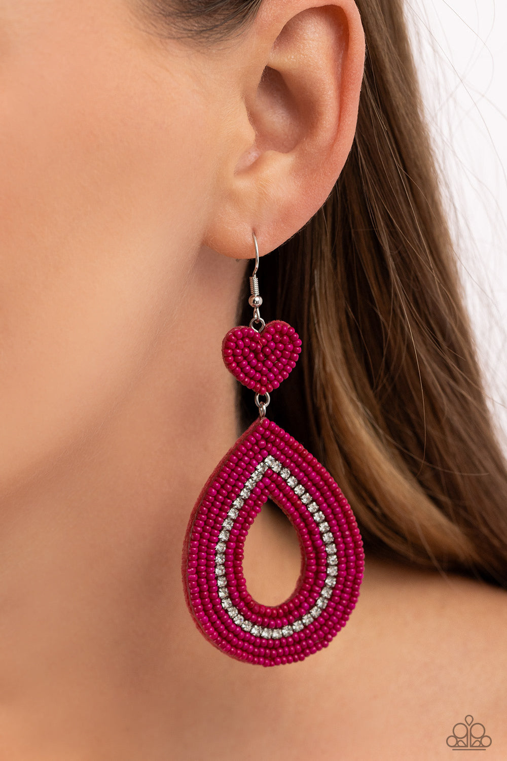 Now SEED Here - Pink Earring - Paparazzi - Dare2bdazzlin N Jewelry