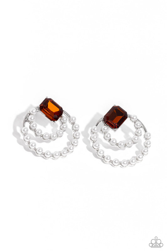 Double Standard - Brown Post Earring - Paparazzi - Dare2bdazzlin N Jewelry
