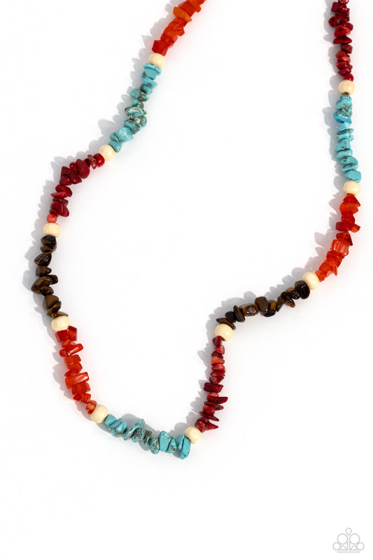 Soothing Stones - Red Necklace - Paparazzi - Dare2bdazzlin N Jewelry