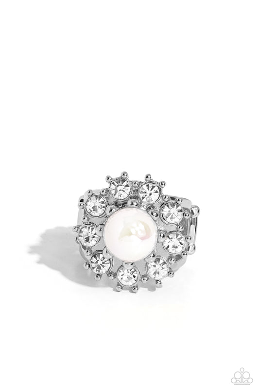 Elite Enchantment - White Ring - Paparazzi - Dare2bdazzlin N Jewelry