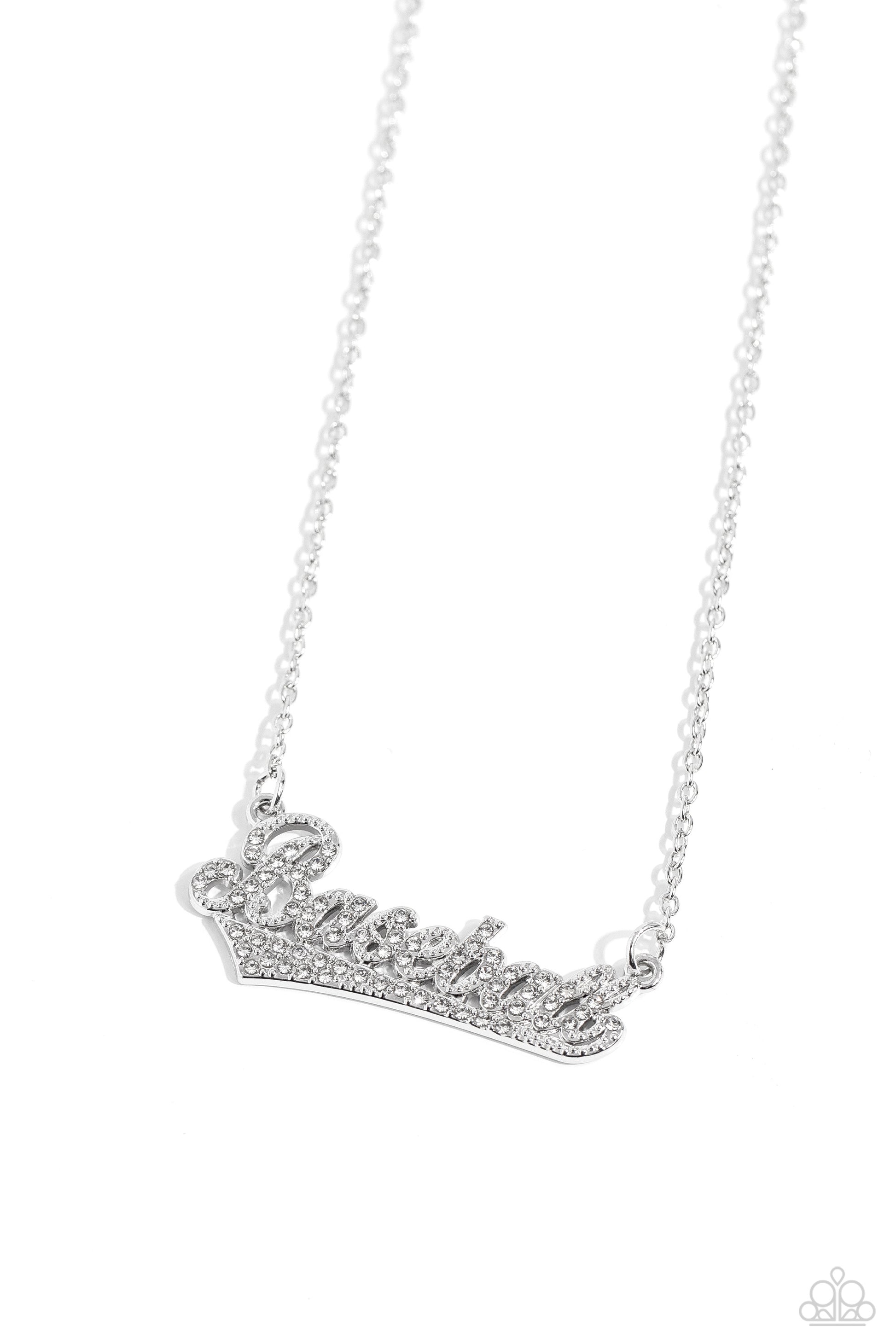 Home Run Haute - White Necklace - Paparazzi - Dare2bdazzlin N Jewelry