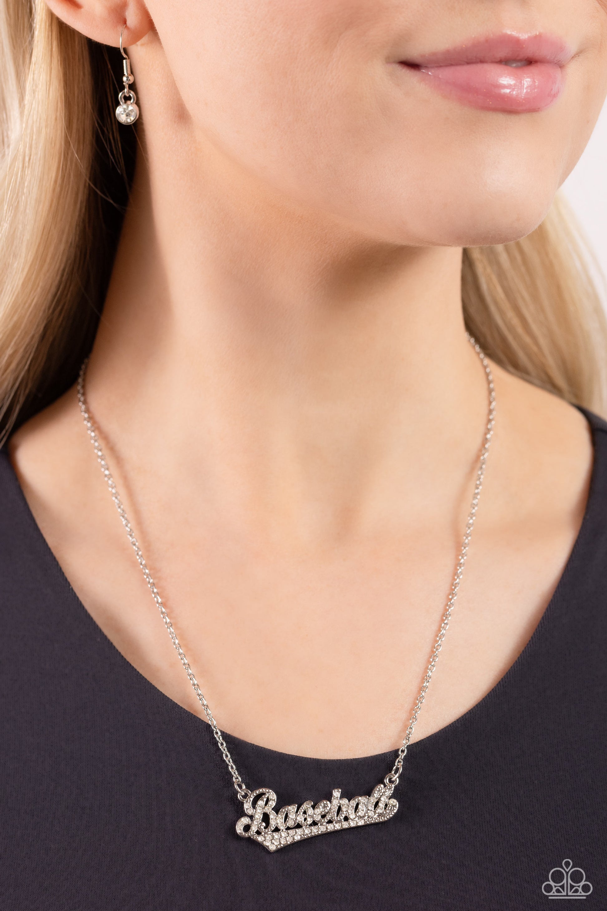 Home Run Haute - White Necklace - Paparazzi - Dare2bdazzlin N Jewelry