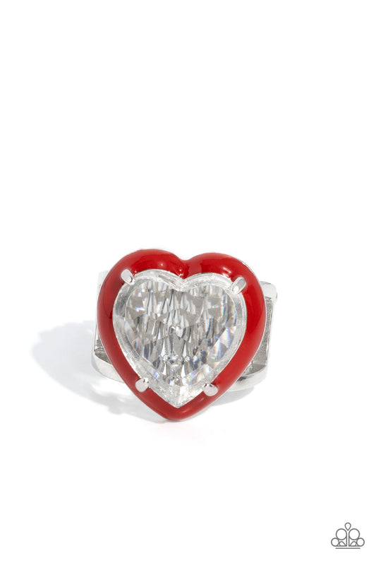Hallmark Heart - Red Ring - Paparazzi - Dare2bdazzlin N Jewelry