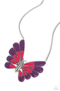 Moth Maven - Purple Necklace - Paparazzi - Dare2bdazzlin N Jewelry