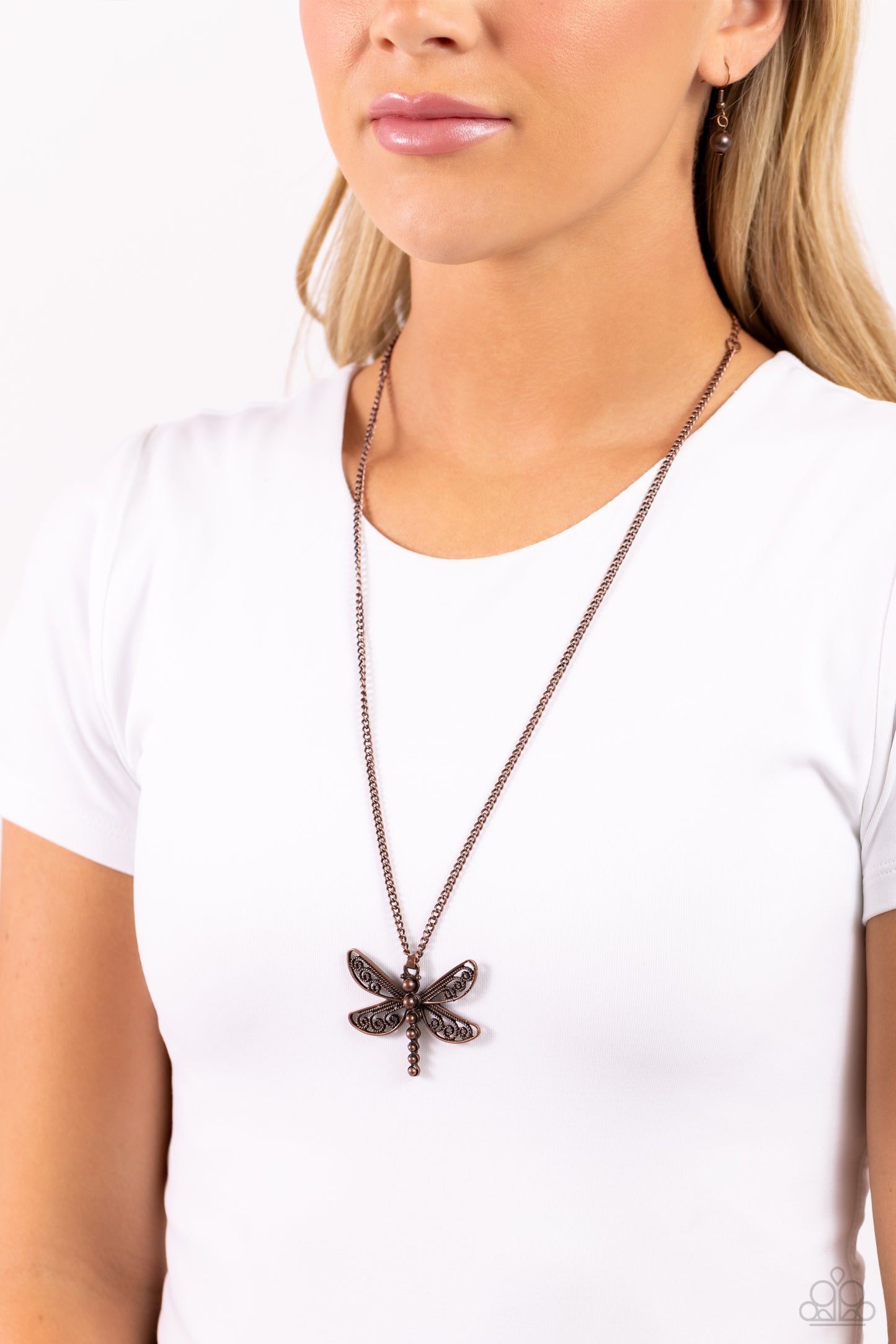 Dragonfly Dance - Copper Necklace - Paparazzi - Dare2bdazzlin N Jewelry