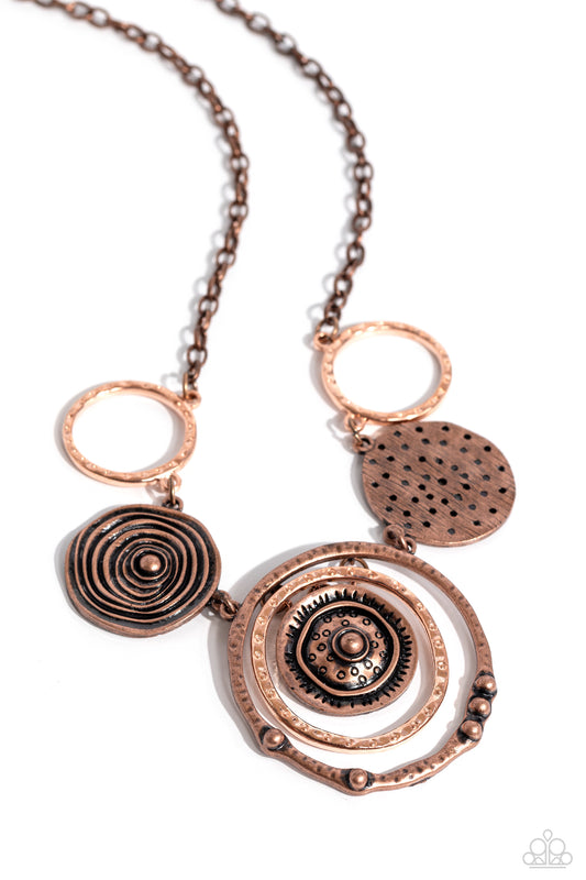 Mysterious Masterpiece - Copper Necklace - Paparazzi - Dare2bdazzlin N Jewelry
