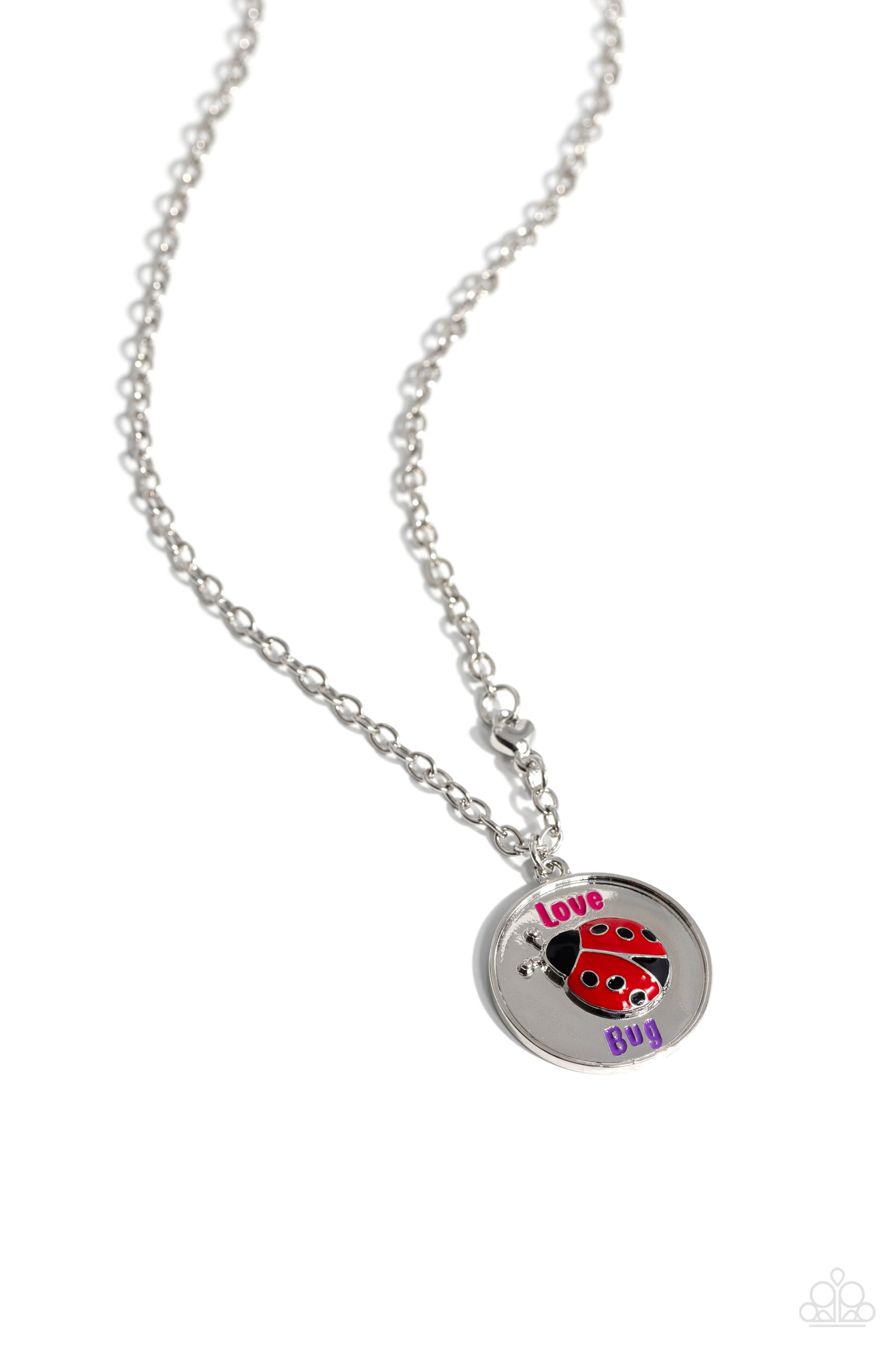 Lively Love Bug - Pink Necklace - Paparazzi - Dare2bdazzlin N Jewelry