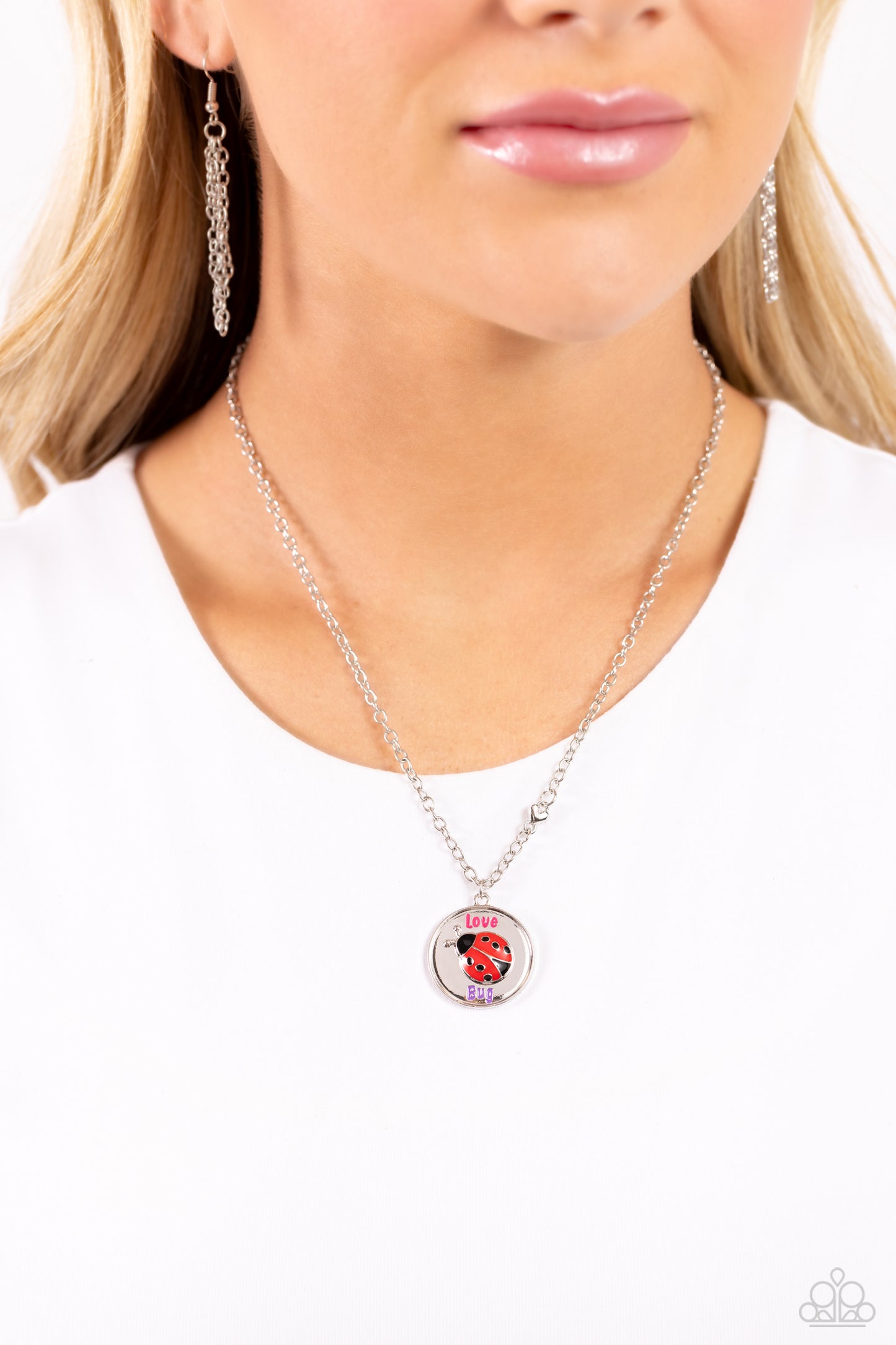 Lively Love Bug - Pink Necklace - Paparazzi - Dare2bdazzlin N Jewelry