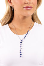 Load image into Gallery viewer, Diagonal Daydream - Blue Necklace - Paparazzi - Dare2bdazzlin N Jewelry
