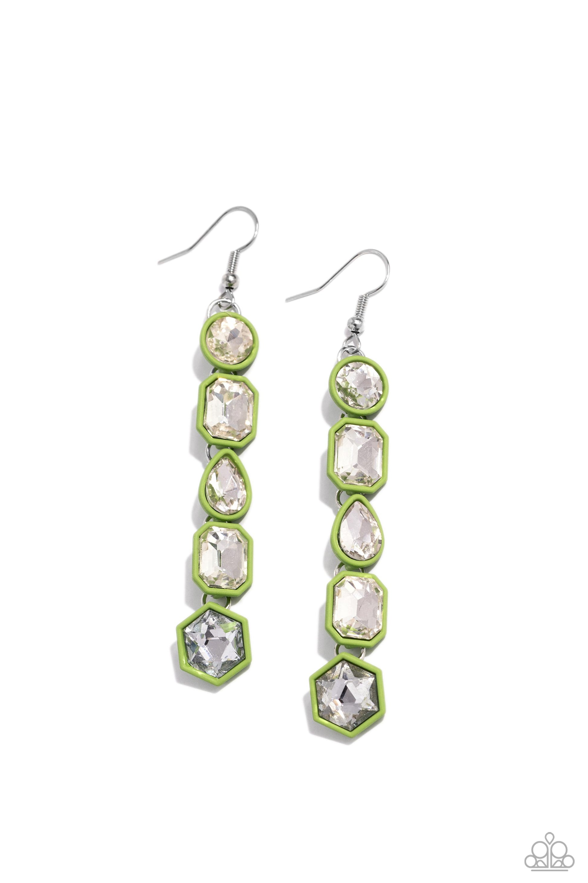 Developing Dignity - Green Earring - Paparazzi - Dare2bdazzlin N Jewelry