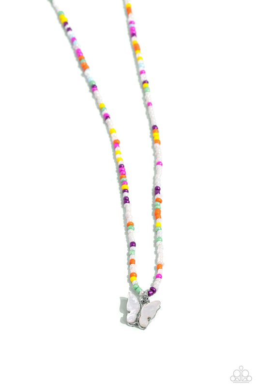 Soaring Shell - White Necklace - Paparazzi - Dare2bdazzlin N Jewelry