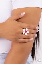Load image into Gallery viewer, Groovy Genre - White Ring - Paparazzi - Dare2bdazzlin N Jewelry
