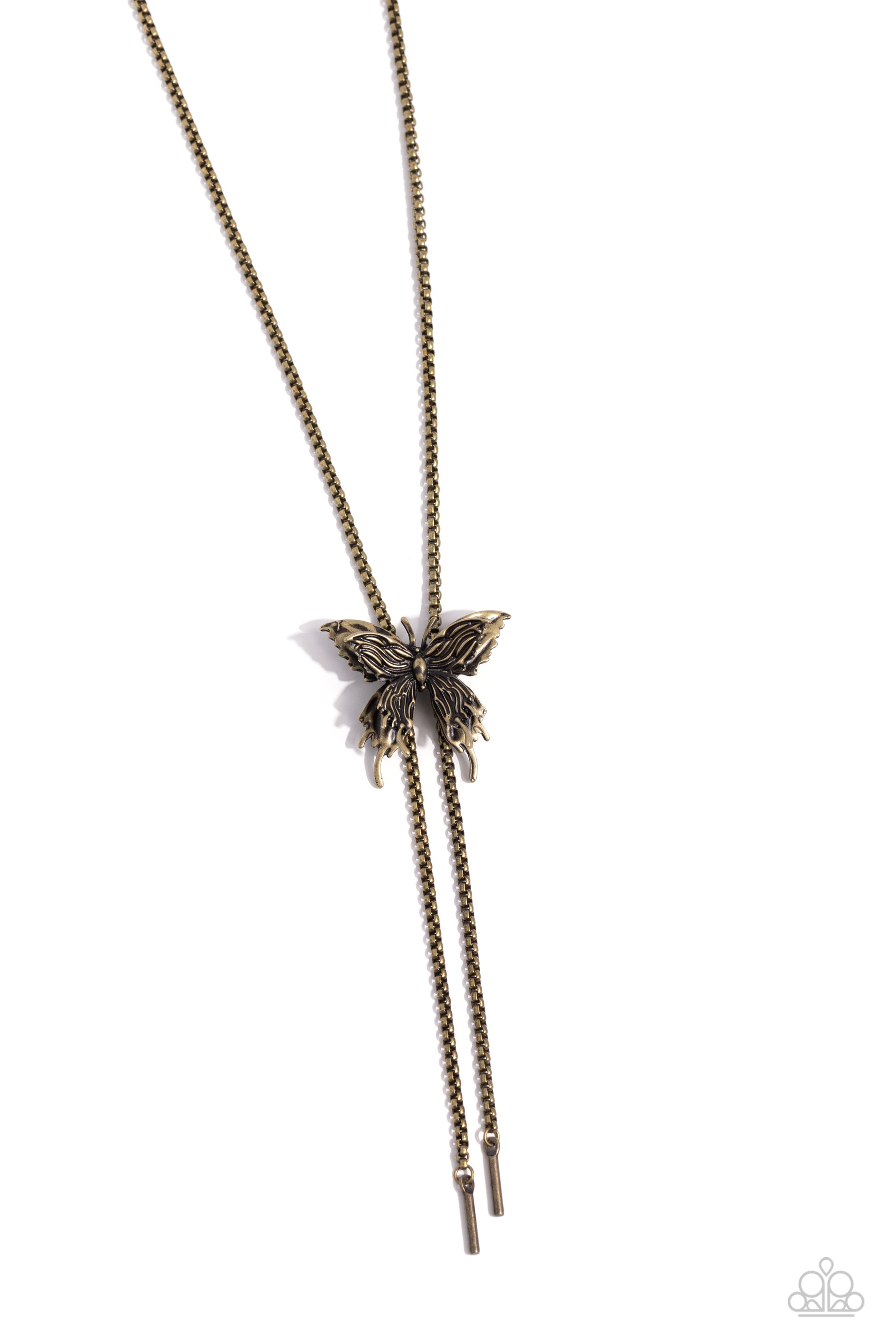 Adjustable Acclaim - Brass Necklace - Paparazzi - Dare2bdazzlin N Jewelry