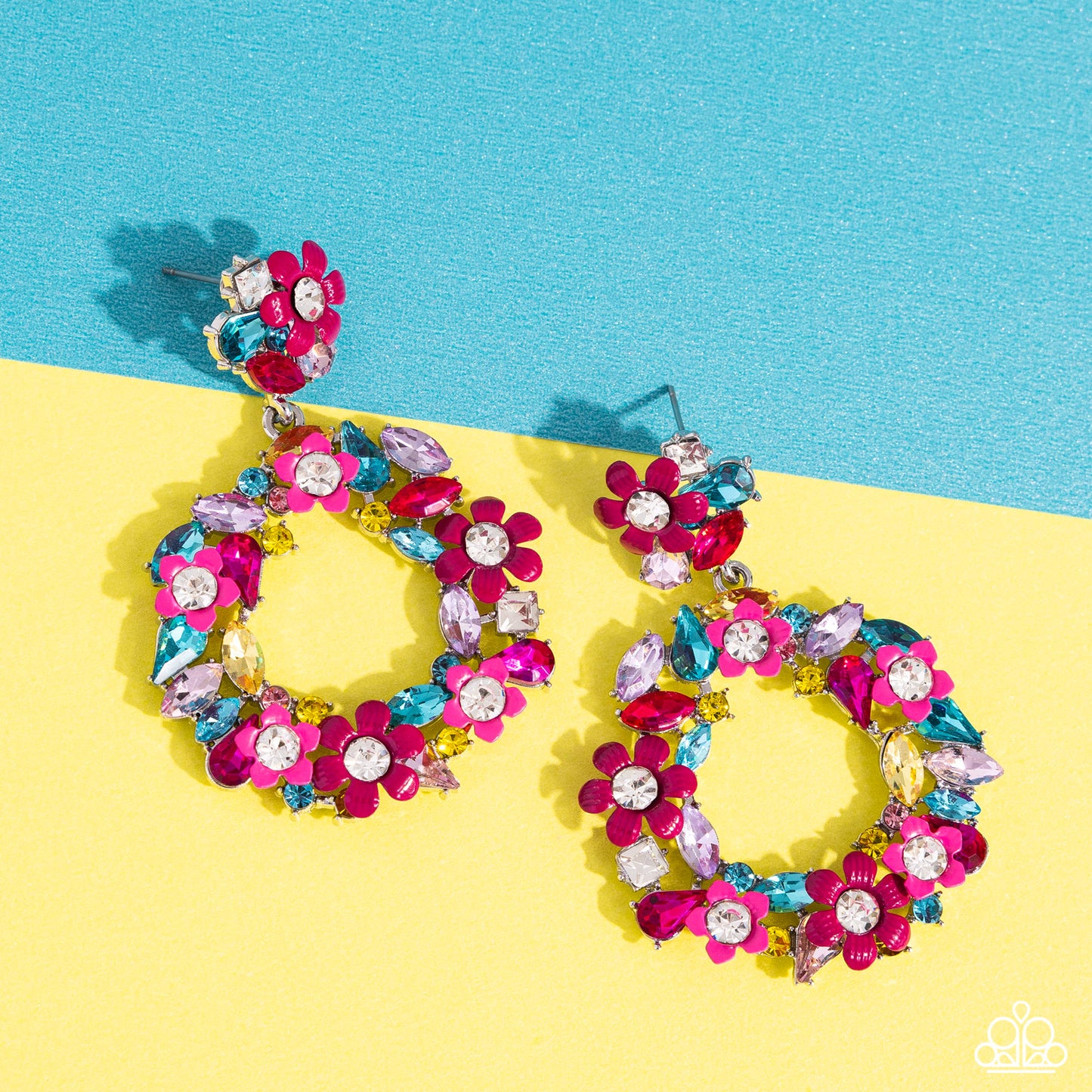 Wreathed in Wildflowers - Multi Post Earring - Paparazzi - Dare2bdazzlin N Jewelry