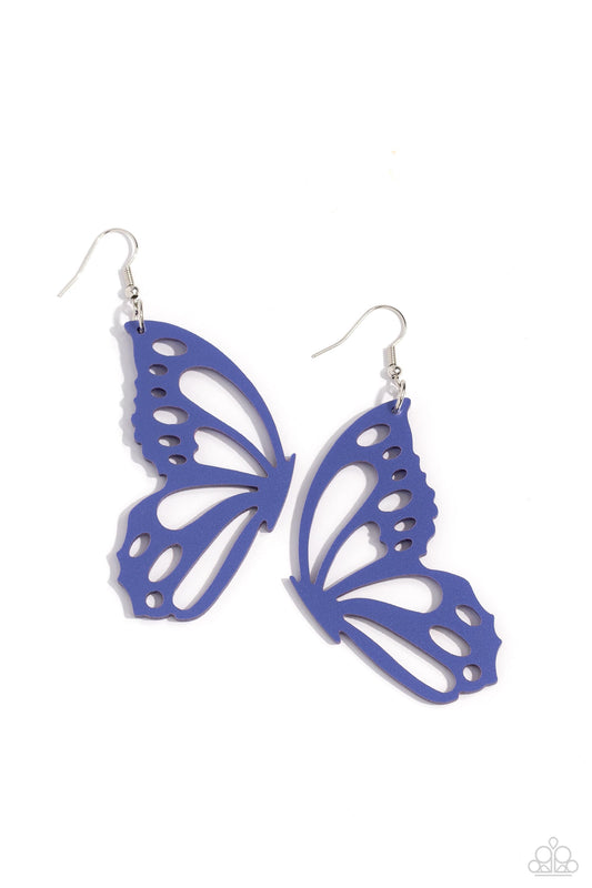 WING of the World - Blue Earring - Paparazzi - Dare2bdazzlin N Jewelry