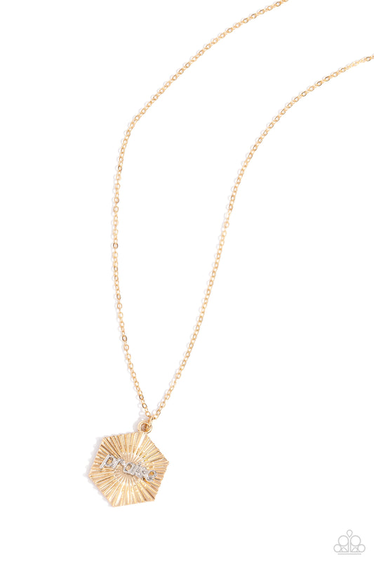 Turn of PRAISE - Gold Necklace - Paparazzi - Dare2bdazzlin N Jewelry