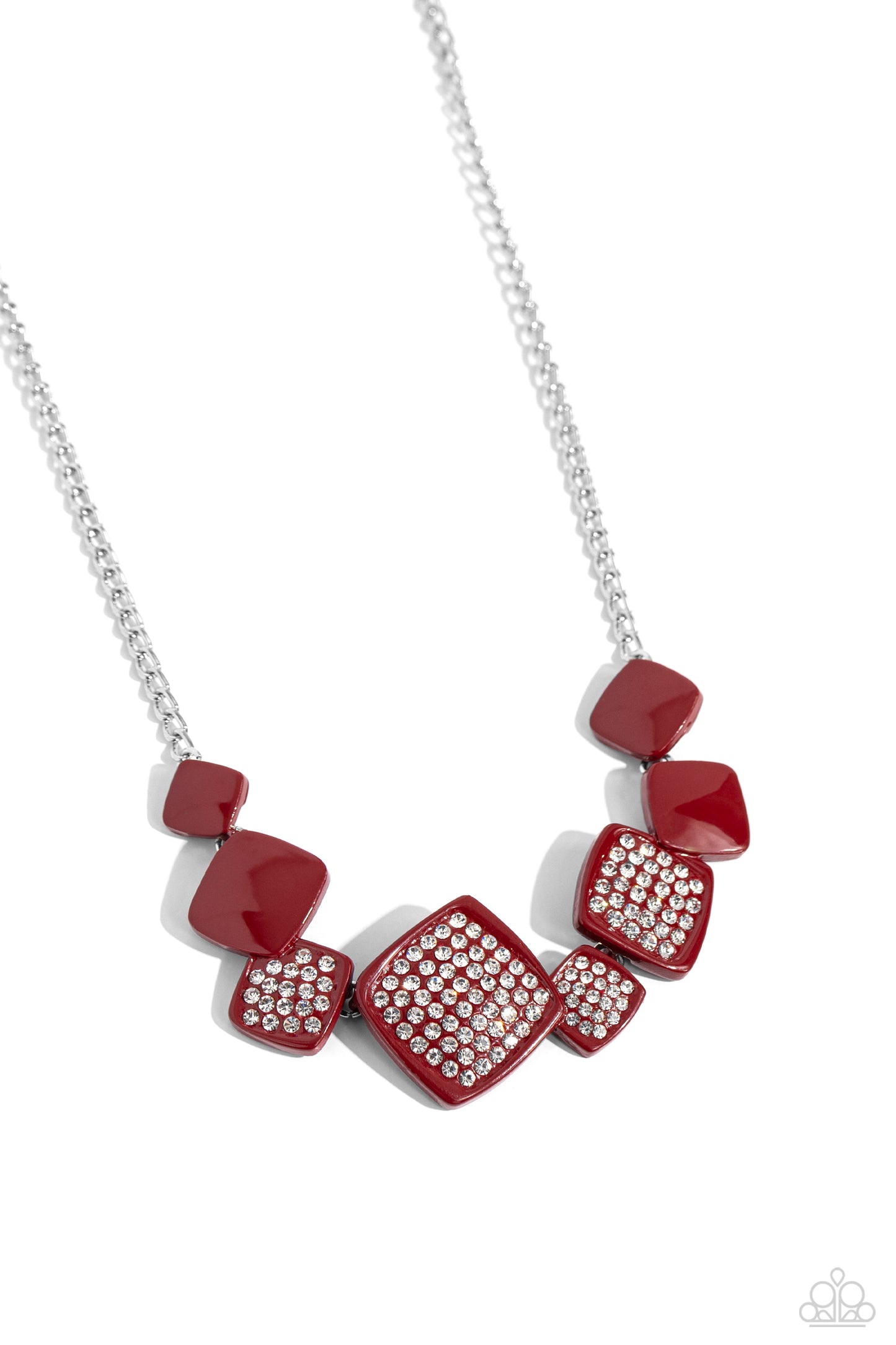 Twinkling Tables - Red Necklace - Paparazzi - Dare2bdazzlin N Jewelry