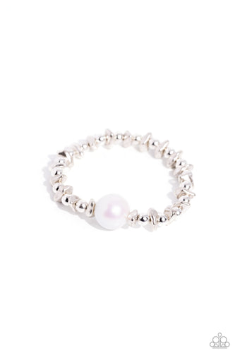 Chiseled Class - White Bracelet - Paparazzi - Dare2bdazzlin N Jewelry