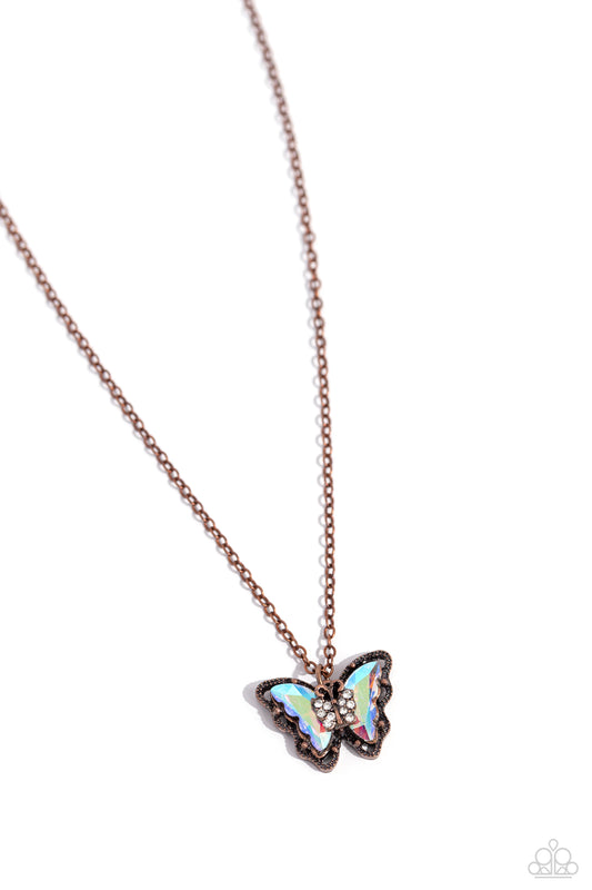 Whispering Wings - Copper Necklace - Paparazzi - Dare2bdazzlin N Jewelry