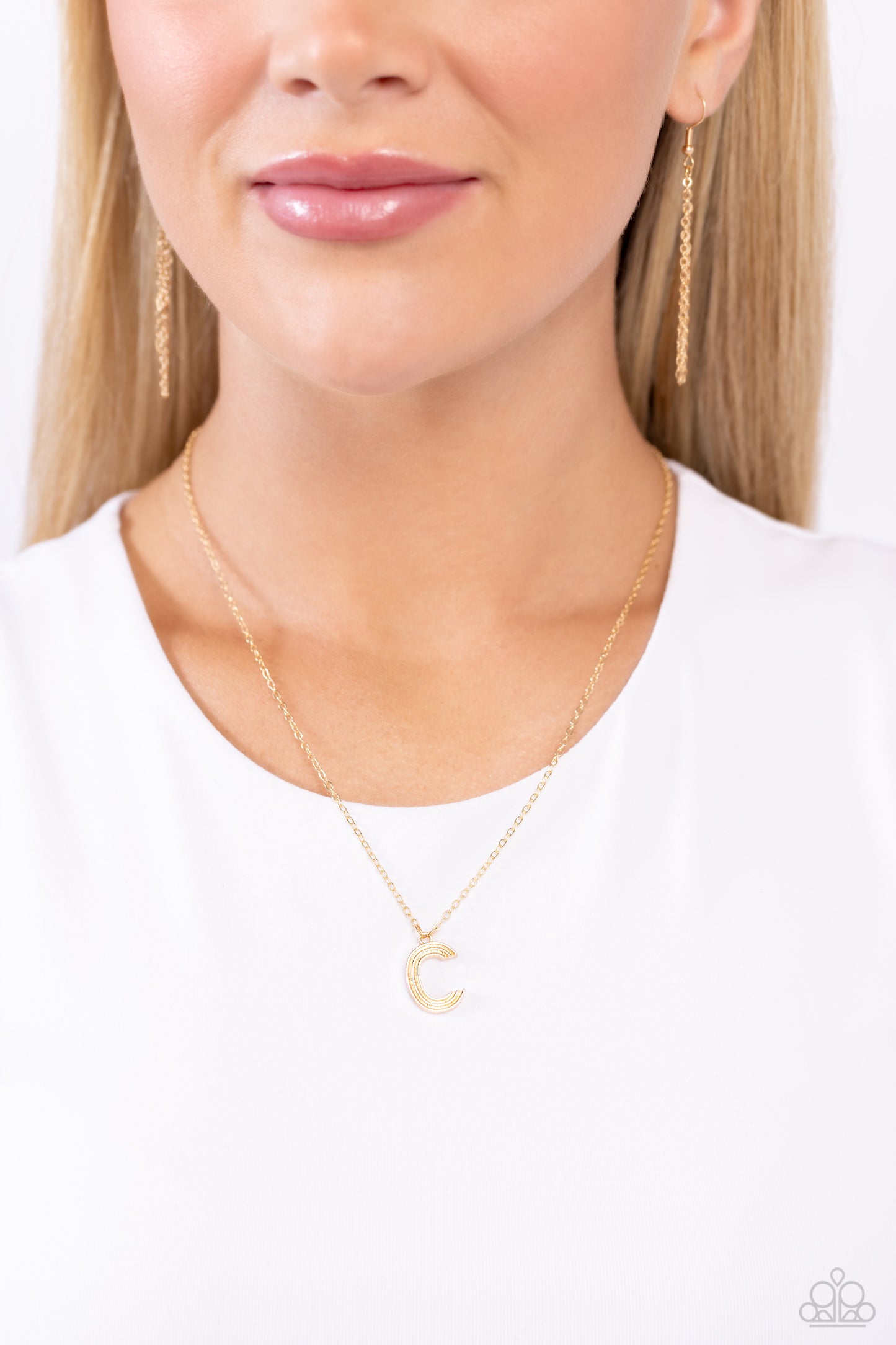 Leave Your Initials - Gold - C Necklace - Paparazzi - Dare2bdazzlin N Jewelry