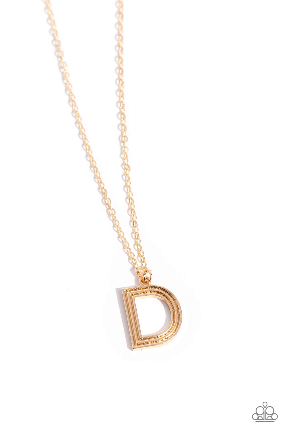 Leave Your Initials - Gold - D Necklace - Paparazzi - Dare2bdazzlin N Jewelry