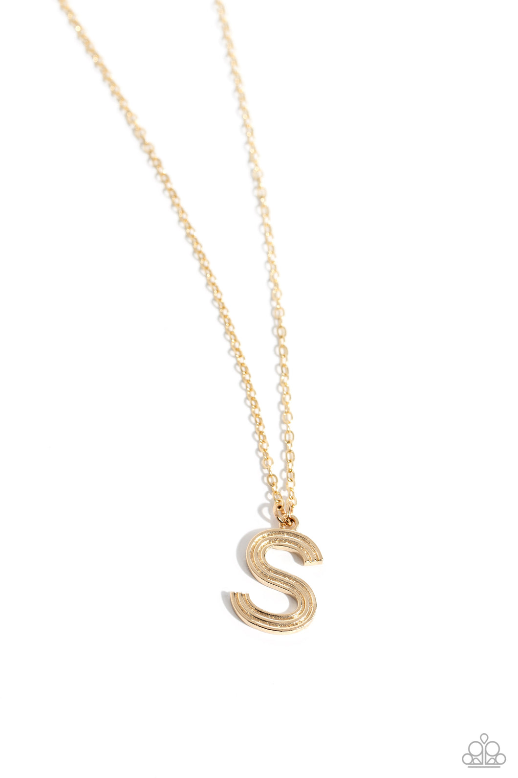 Leave Your Initials - Gold - S Necklace - Paparazzi - Dare2bdazzlin N Jewelry