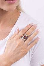 Load image into Gallery viewer, Bedazzled Backdrop - Brown Ring - Paparazzi - Dare2bdazzlin N Jewelry
