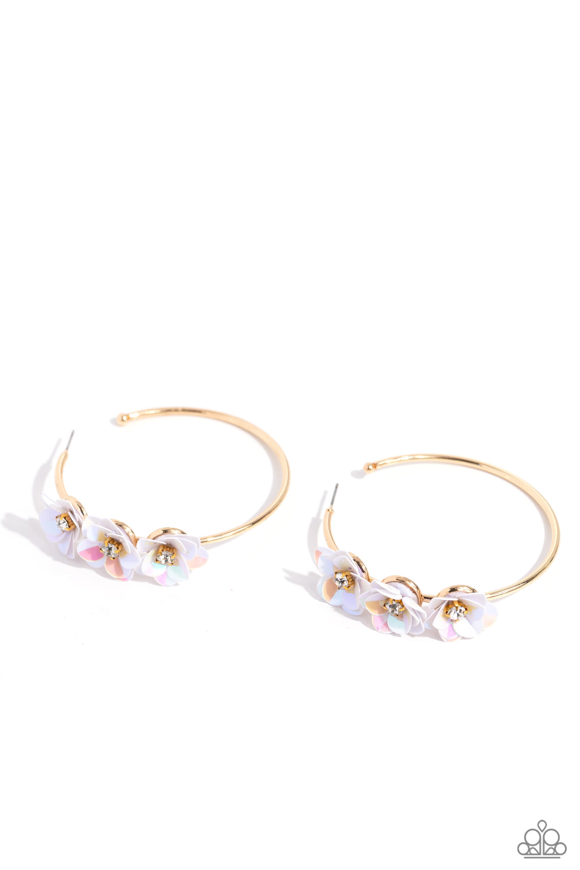 Ethereal Embellishment - Gold Earring - Paparazzi - Dare2bdazzlin N Jewelry