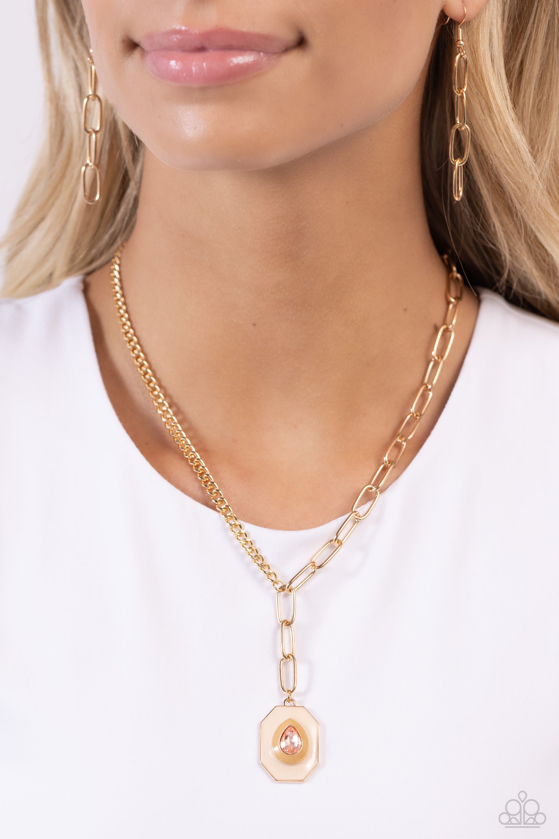 Hexagonal Hallmark - Brown Necklace - Paparazzi - Dare2bdazzlin N Jewelry