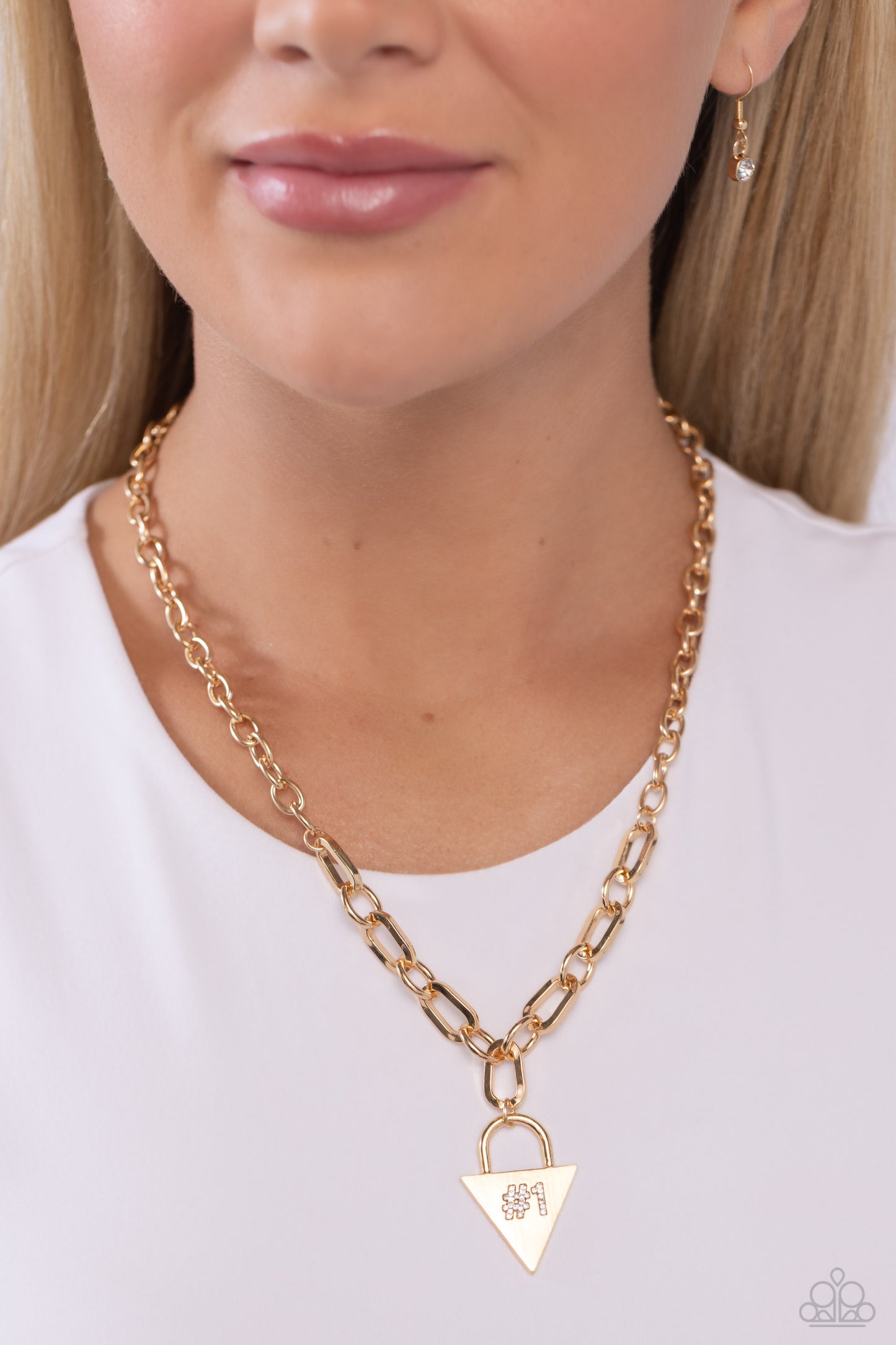 Your Number One Follower - Gold Necklace - Paparazzi - Dare2bdazzlin N Jewelry