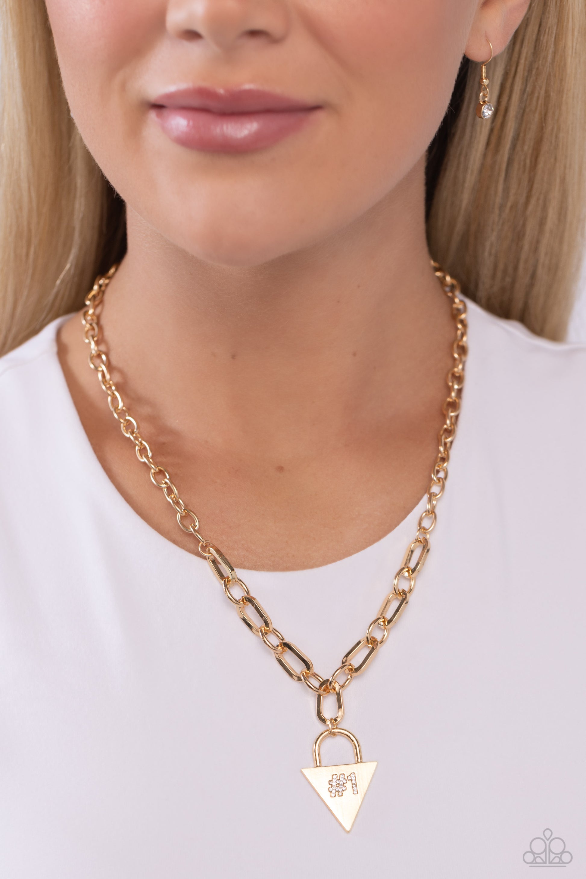 Your Number One Follower - Gold Necklace - Paparazzi - Dare2bdazzlin N Jewelry