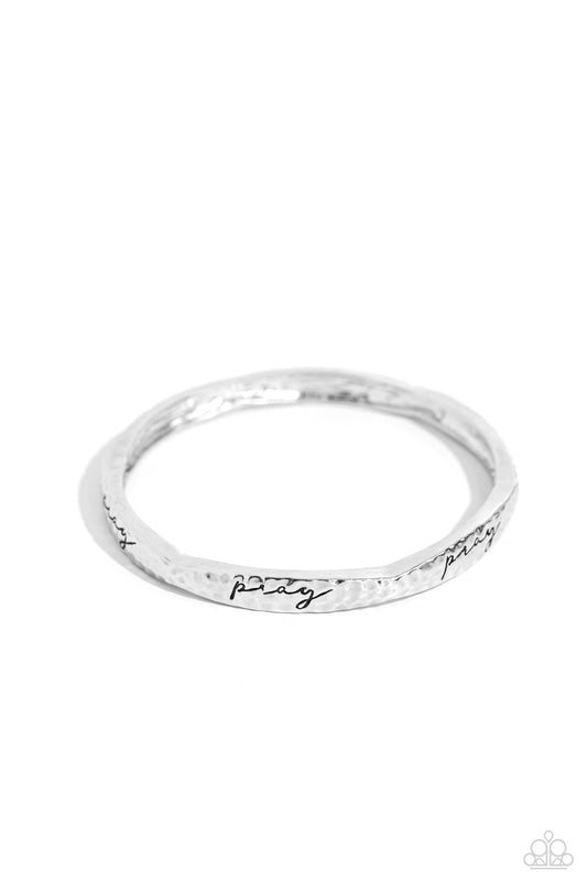 Pray, He is There - Silver Bracelet - Paparazzi - Dare2bdazzlin N Jewelry