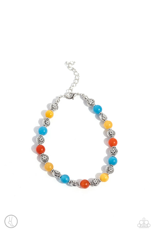 Beachy Bouquet - Multi Anklet - Paparazzi - Dare2bdazzlin N Jewelry