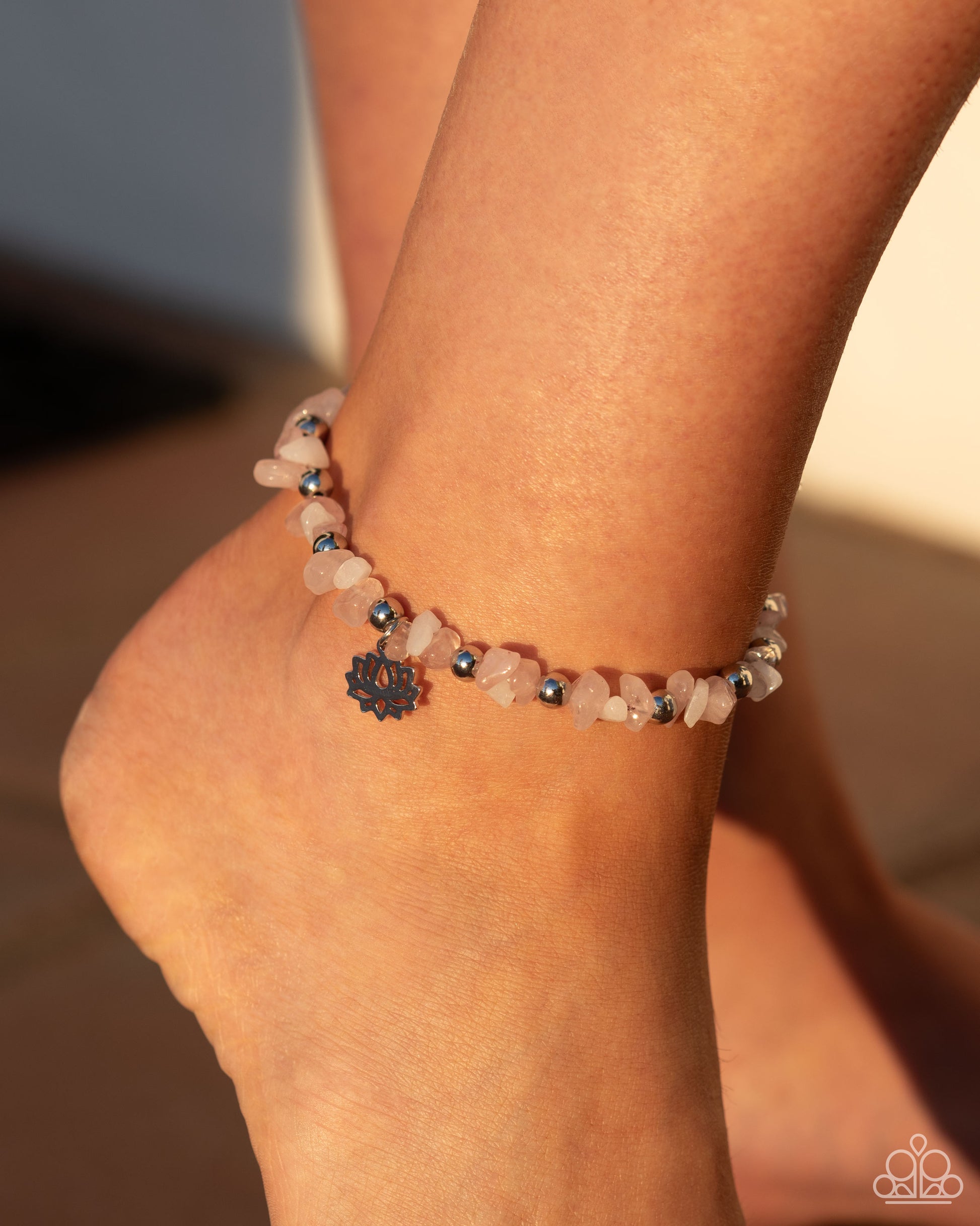 Lotus Landslide - Pink Anklet - Paparazzi - Dare2bdazzlin N Jewelry