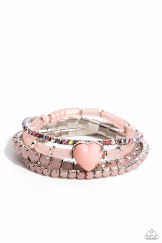 True Loves Theme - Pink Bracelet - Paparazzi - Dare2bdazzlin N Jewelry