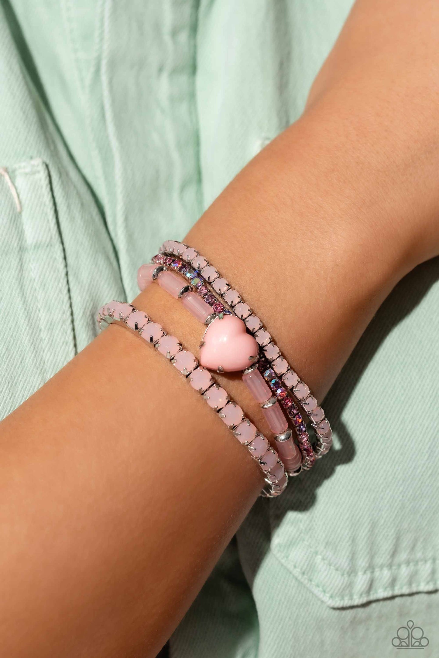 True Loves Theme - Pink Bracelet - Paparazzi - Dare2bdazzlin N Jewelry