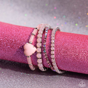 True Loves Theme - Pink Bracelet - Paparazzi - Dare2bdazzlin N Jewelry