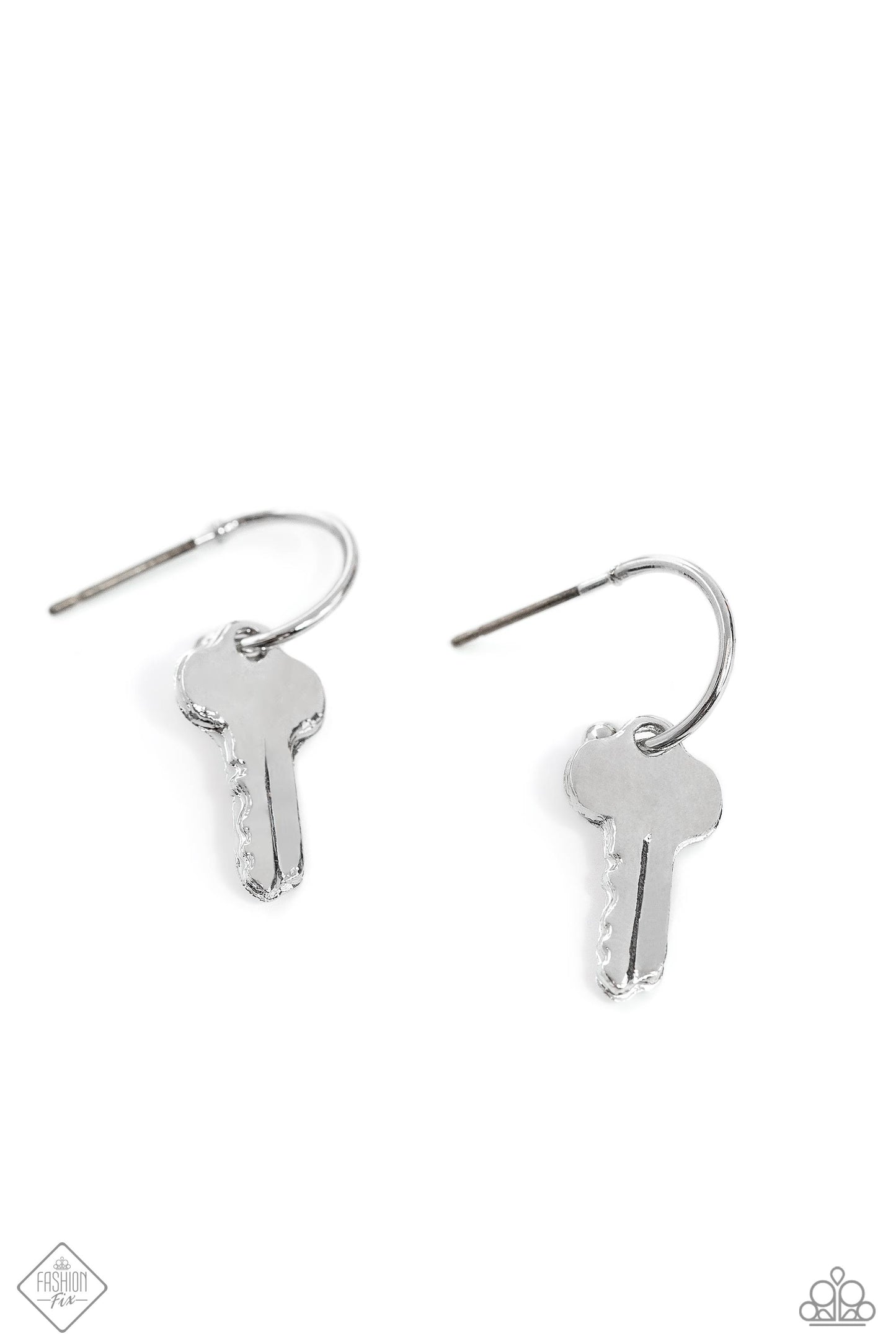 The Key to Everything - Silver Earring - Paparazzi - Dare2bdazzlin N Jewelry