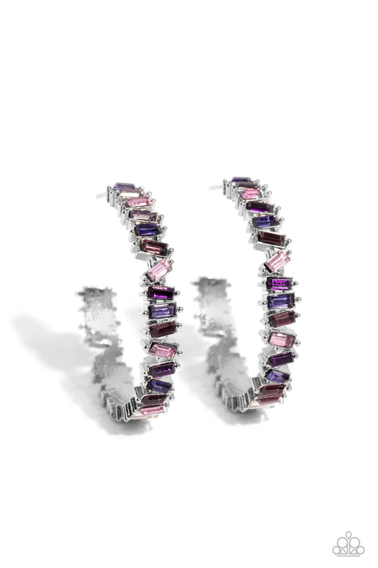 Effortless Emeralds - Purple Earring - Paparazzi - Dare2bdazzlin N Jewelry
