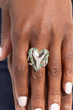 Load image into Gallery viewer, Smitten Shimmer - Green Ring - Paparazzi - Dare2bdazzlin N Jewelry
