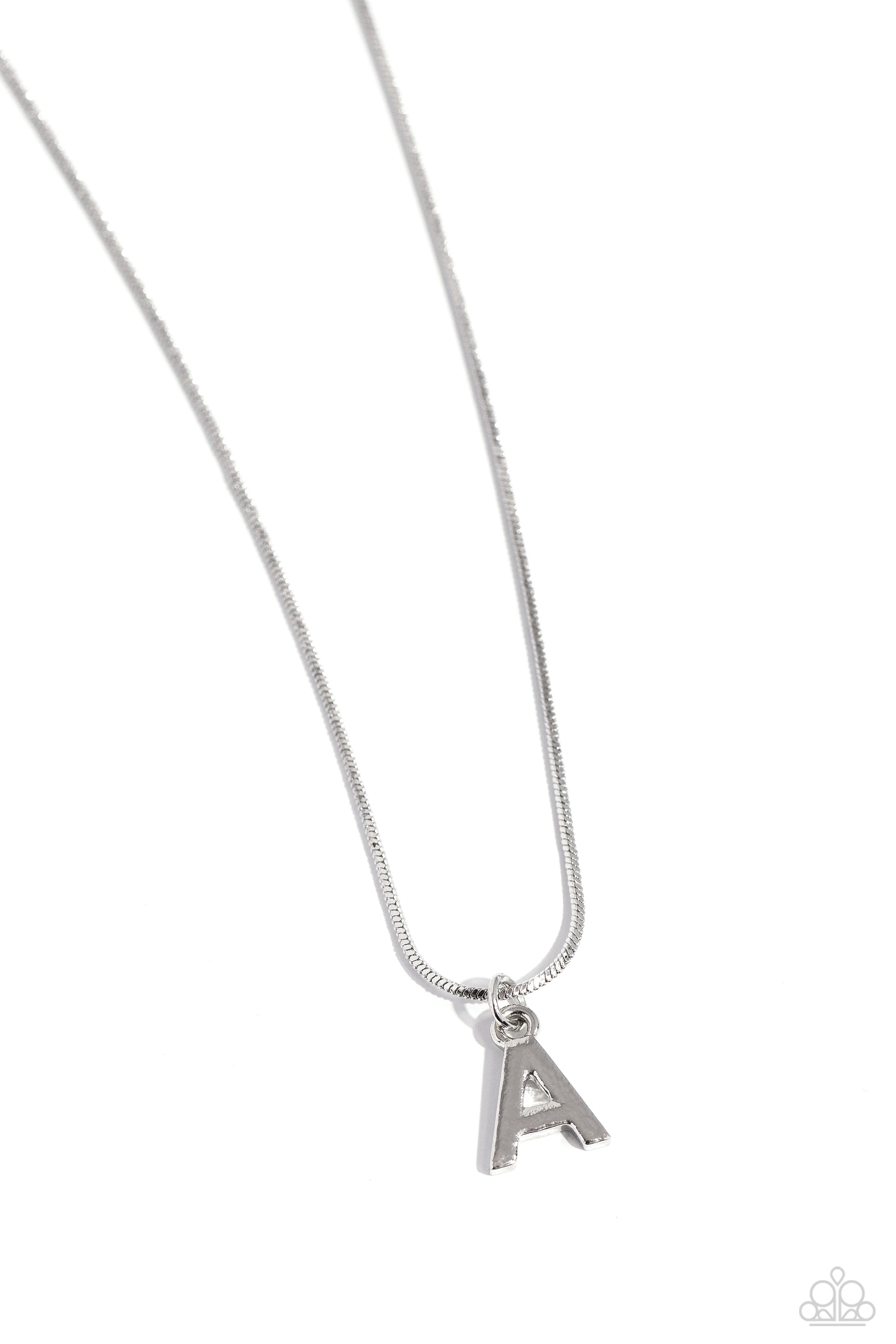 Seize the Initial - Silver - A - Necklace - Paparazzi - Dare2bdazzlin N Jewelry