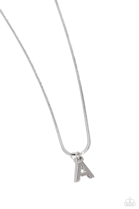 Seize the Initial - Silver - A - Necklace - Paparazzi - Dare2bdazzlin N Jewelry