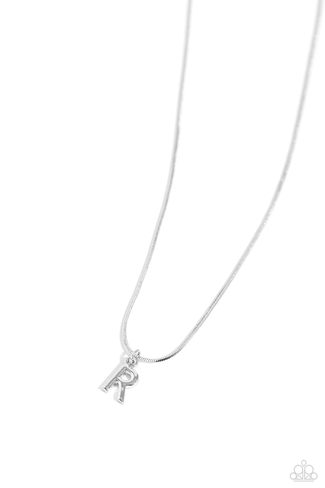 Seize the Initial - Silver - R - Necklace - Paparazzi - Dare2bdazzlin N Jewelry