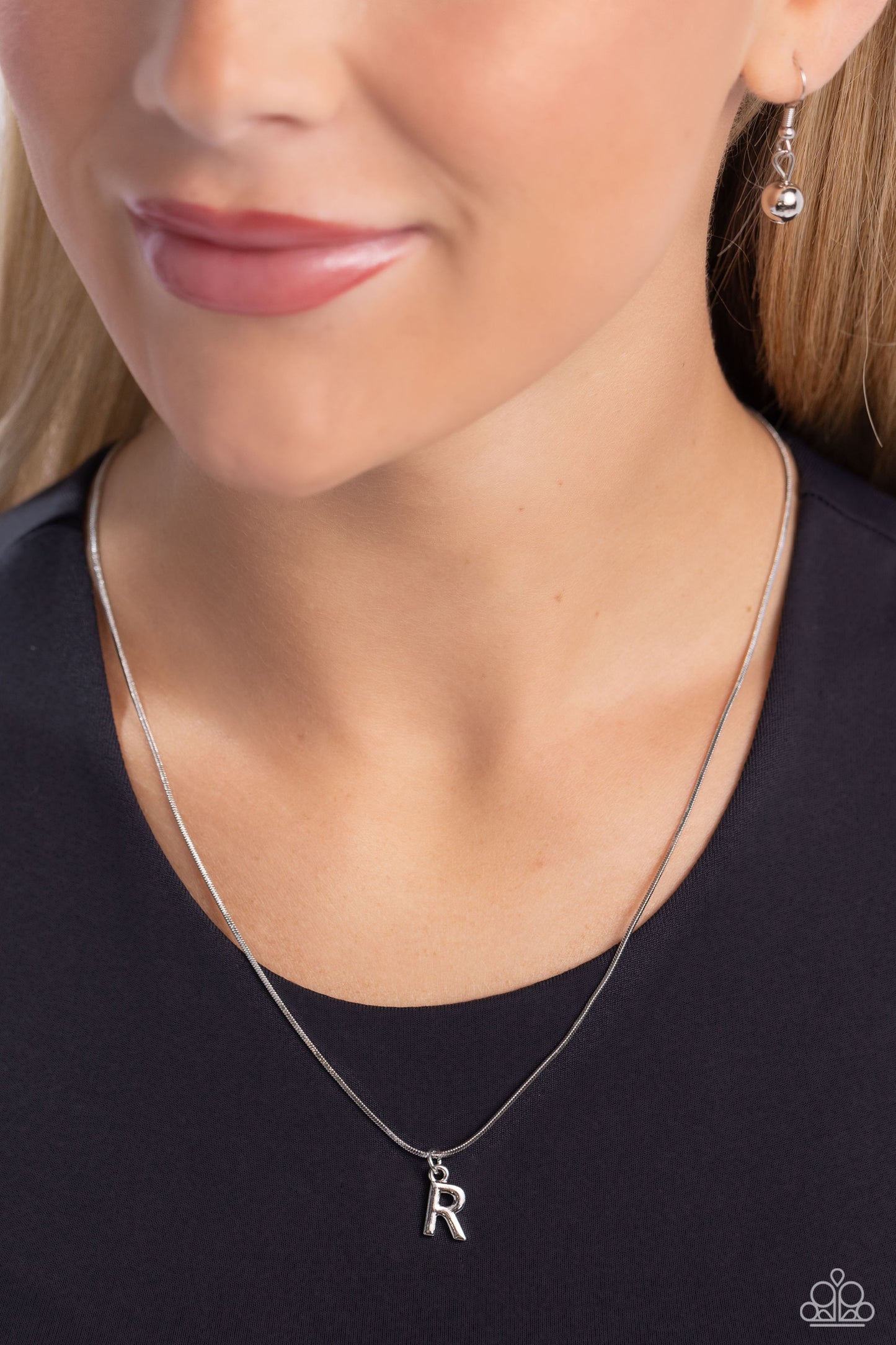 Seize the Initial - Silver - R - Necklace - Paparazzi - Dare2bdazzlin N Jewelry