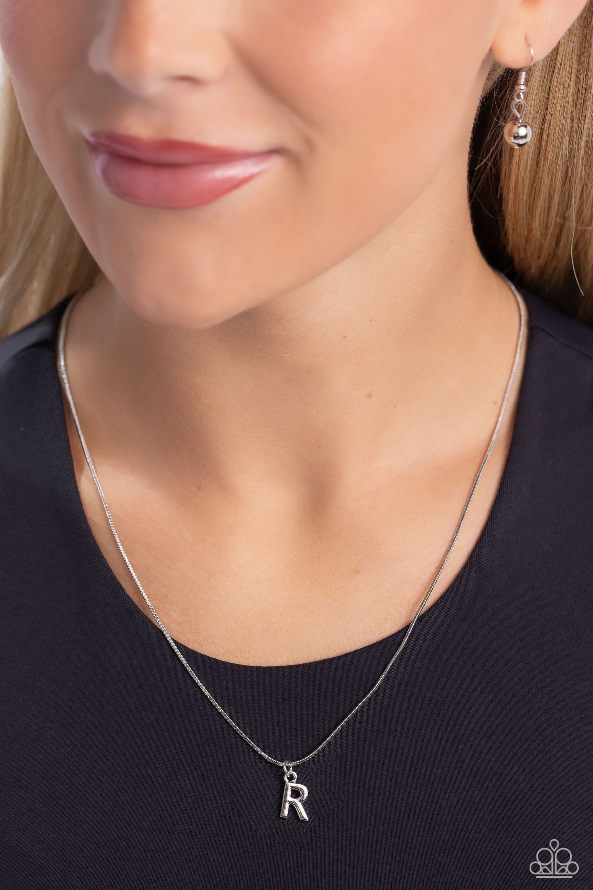 Seize the Initial - Silver - R - Necklace - Paparazzi - Dare2bdazzlin N Jewelry