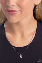 Load image into Gallery viewer, Seize the Initial - Silver - R - Necklace - Paparazzi - Dare2bdazzlin N Jewelry
