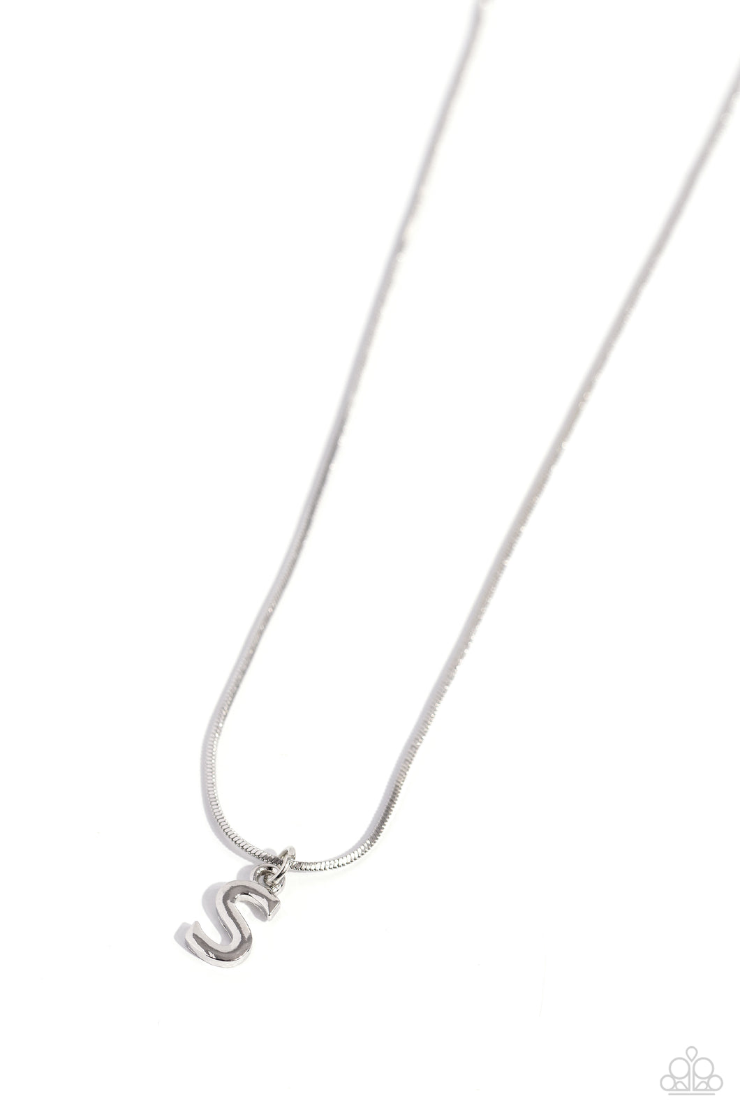 Seize the Initial - Silver - S - Necklace - Paparazzi - Dare2bdazzlin N Jewelry